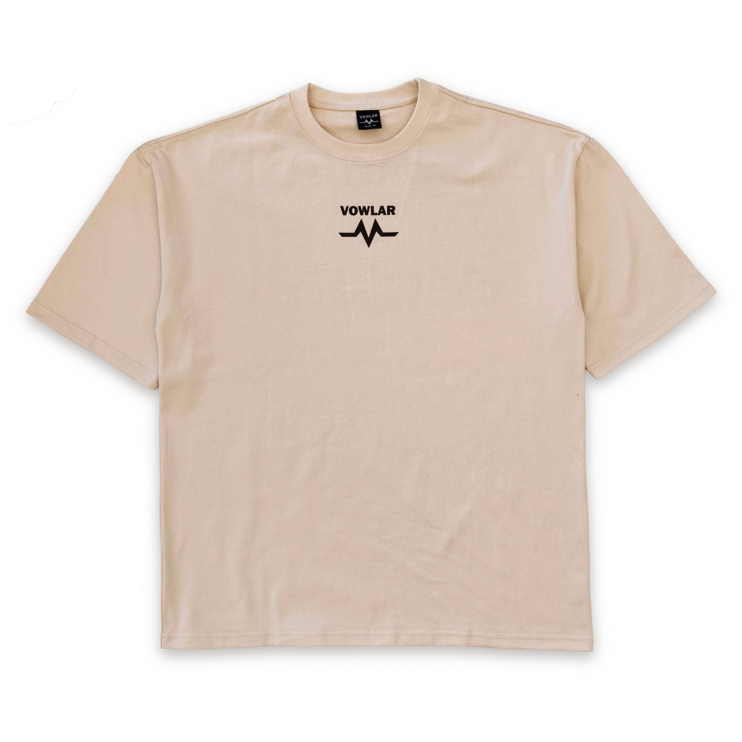 VOWLAR "ELEVATION" SHIRT - Boxy Oversized Heavyweight T-Shirt (Beige)