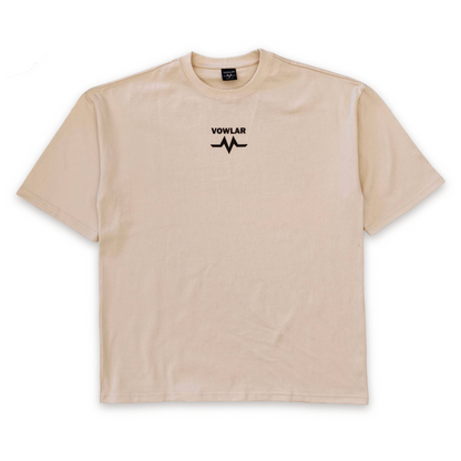 VOWLAR "ELEVATION" SHIRT - Boxy Oversized Heavyweight T-Shirt (Beige)