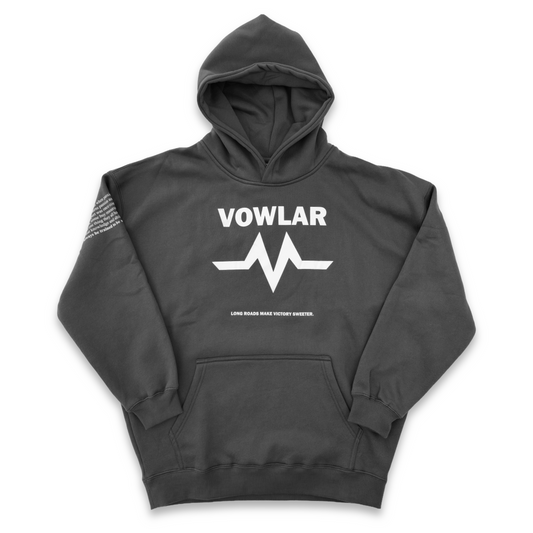 VOWLAR "SWEET VICTORY" - Boxy Oversized Hoodie (Dark Grey)