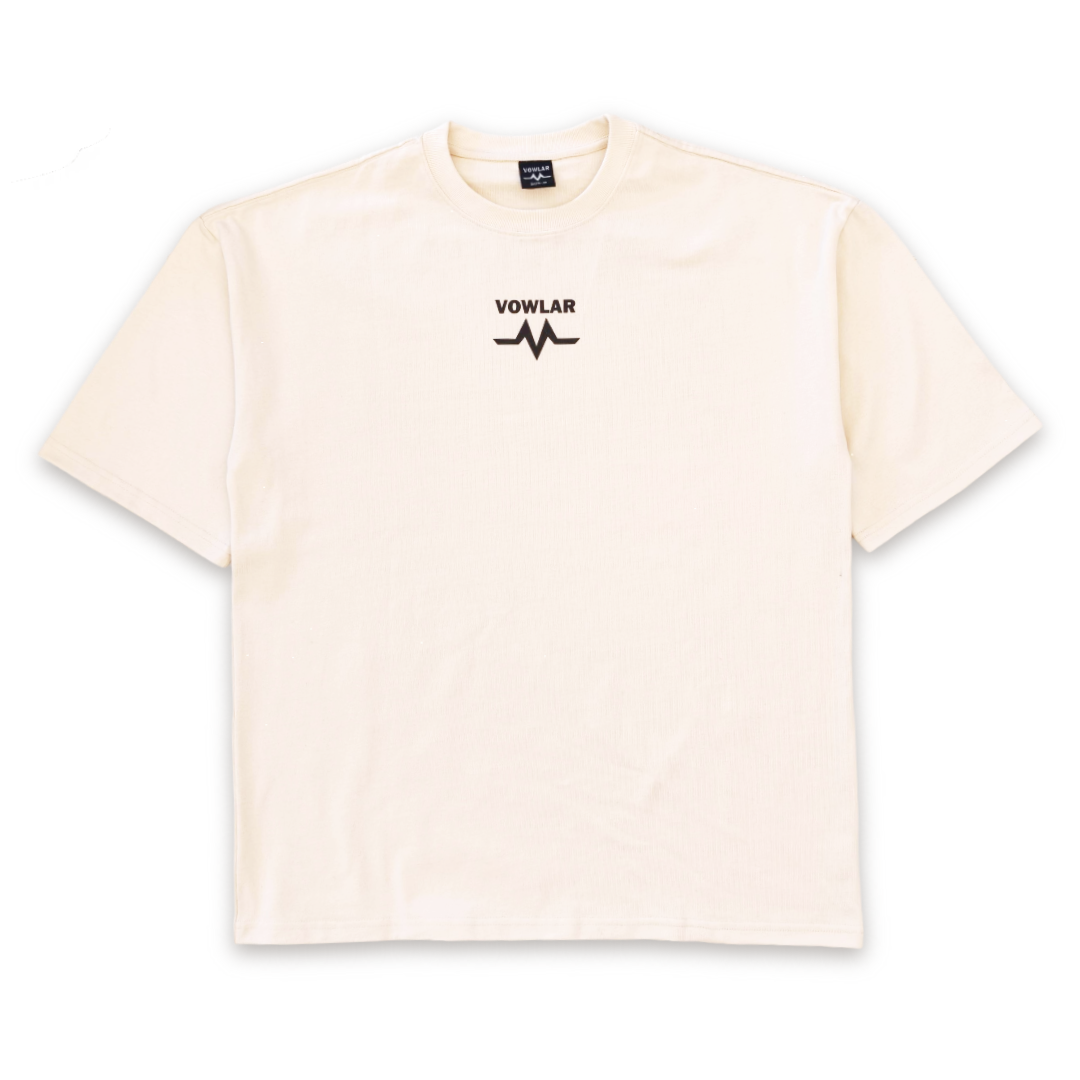 VOWLAR "ELEVATION" Shirt - Boxy Oversized T-Shirt (Beige)