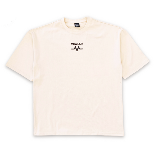 VOWLAR "ELEVATION" Shirt - Boxy Oversized T-Shirt (Beige)