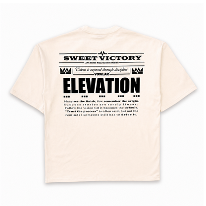 VOWLAR "ELEVATION" Shirt - Boxy Oversized T-Shirt (Beige)