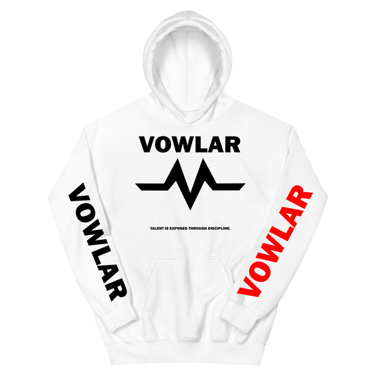 VOWLAR WHITE OVERSIZED HOODIE - "RISE"